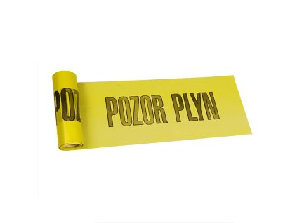 Fólie výstražná žlutá - PLYN 22cm x 20m