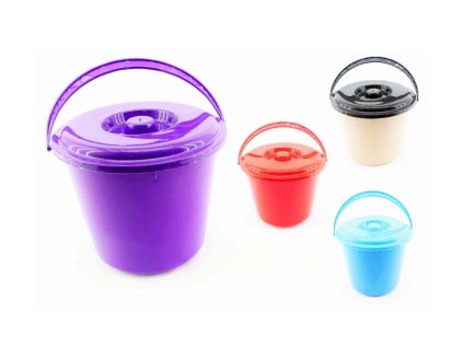 Vědro  5L PH s víkem  POBEDA, mix barev