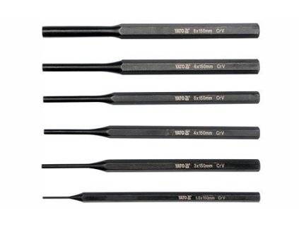 Sada vyrážečů 6ks, 150mm, pr. 1,5, 3, 4, 5, 6, 8mm - YT-47121