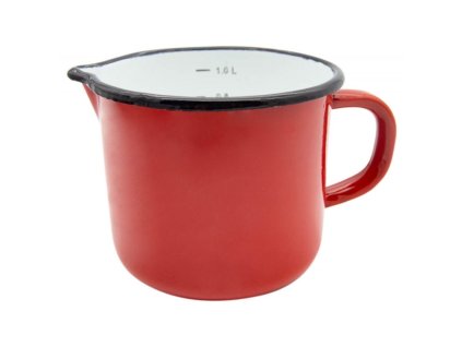 Hrnek smalt  1200ml ¤12cm s výlevkou, odměrka  PIROS