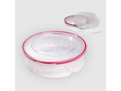 Dóza 1,23L kulatá s těsněním, dělená  LIA 2. jakost