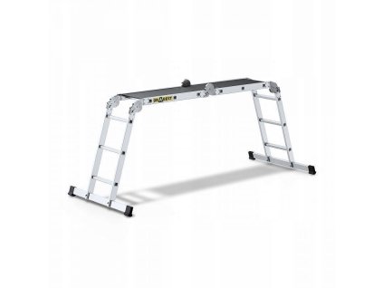 Žebřík hliníkový víceúčelový Drabest BASIC, 4x3, plošina