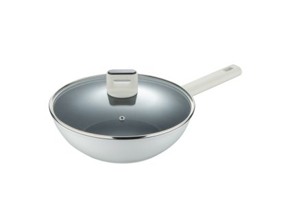 BERGNER Pánev WOK s poklicí s nepřilnavým povrchem LINES 28 cm BG-57098-GY