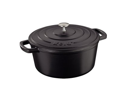 KELA Pekáč litinový s poklicí CALIDO 26 cm černá KL-12472