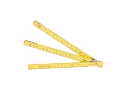 Metr skládací 1m Metrie žlutý - dřevěný