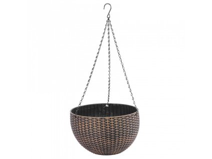 Květináč závěsný, zlatý, 26x16cm