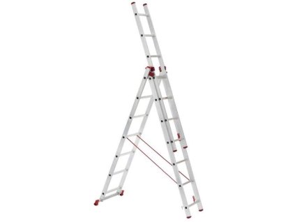 Žebřík Al, 3 x 11 příček, 3,15 - 7,11 m univerzální, ALVE ENPRO 6611