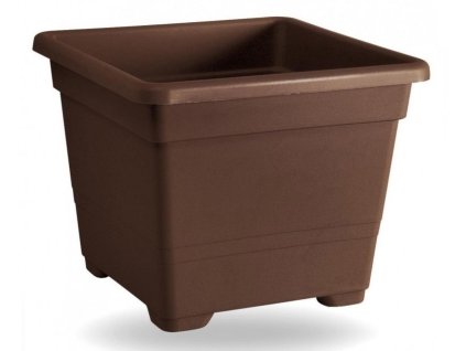 Květináč QUADRATO 27x27cm hnědá