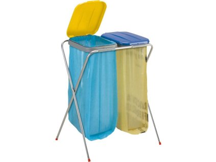 Koš odpadkový stojan na tříděný odpad  ECOFIX2, mix barev