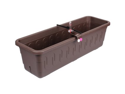 Truhlík samozavlažovací 40 SMART FANTAZIE hnědá