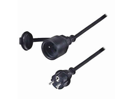 Prodlužovací přívod venkovní IP44 černý, 1z, 30m