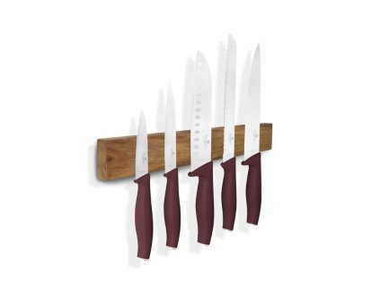 BERLINGERHAUS Sada nožů s magnetickým držákem z akátového dřeva 6 ks Leonardo Collection BH-2944