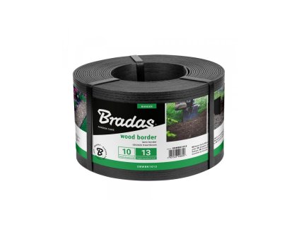 Obruba záhonů WOOD BORDER, černá 130mm x 2.8mm x 10m BRADAS