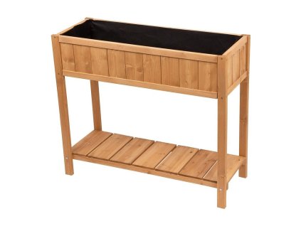 Záhon vyvýšený 89x33x76cm, dřevo, s policí
