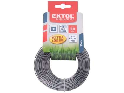 Struna s jádrem čtvercový profil 2 mm 15 m EXTOL PREMIUM