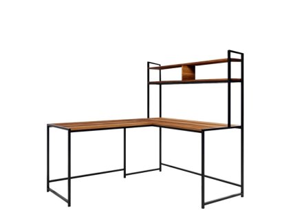 Rohový psací stůl - Hanah Home Study Desk L203 Walnut