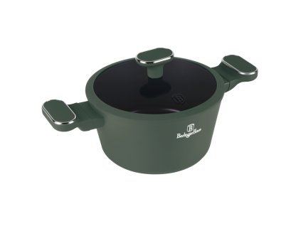 BERLINGERHAUS Kastrol s titanovým povrchem a poklicí 20 cm Matte Green Collection BH-8200