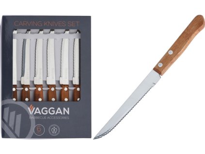 EXCELLENT Nůž steakový sada 6 ks VAGGAN BBQ KO-404003140