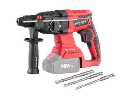 Aku kladivo bezuhlíkové Worcraft CRH-S20LiBA, 20V, Share SYS, SDS+, 3J