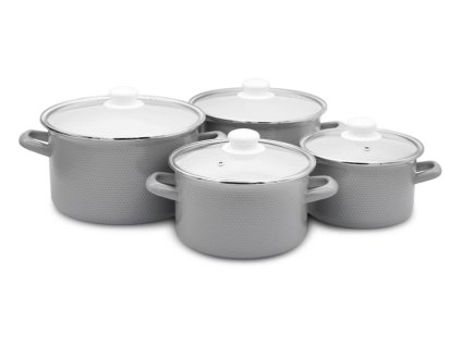 Sada hrnců smalt 8d  MEYERHOFF šedá