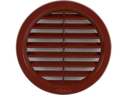 Větrací mřížka kruhová se síťovinou 110 hnědá