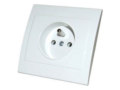 Zásuvka 230V/16A pod omítku PRAKTIK 4FN 150 65.901 bílá