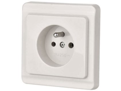 Zásuvka 230V/16A 4FN 150 59.901, STANDARD LESK, pod omítku, bílá