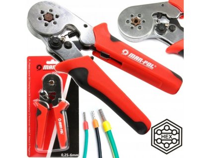 Kleště lisovací na dutinkové konektory 0,25-6mm² MAR-POL