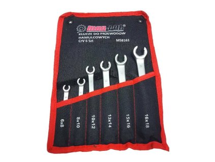 Sada klíčů na brzdové trubky 6ks 6-18mm MAR-POL