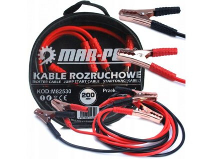 Startovací kabely 200A, 2m, 6mm2 MAR-POL