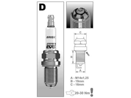 Zapalovací svíčka DR14BSXC PREMIUM EVO BRISK