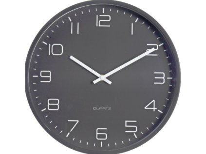 SEGNALE Hodiny nástěnné plast 30 cm tmavě šedá KO-C37362100tmse