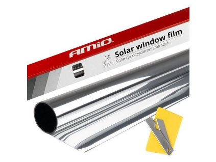 Tmavě stříbrná tónovací fólie na okna 0,5x3m 15% AMIO