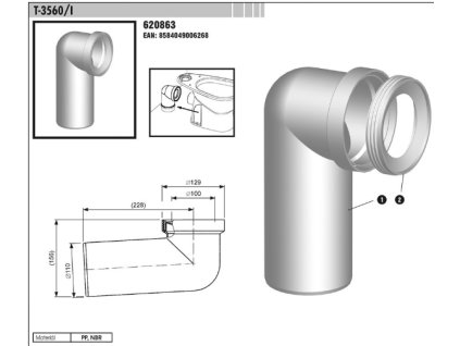 WC koleno T-3560/I SAM