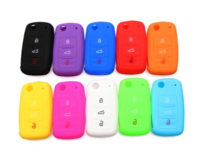 Silikonový obal na klíč VW, Škoda, Seat, Audi - Šedá