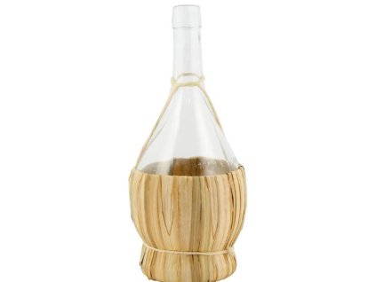 Láhev sklo na víno v obalu s uchem 1000ml WINE