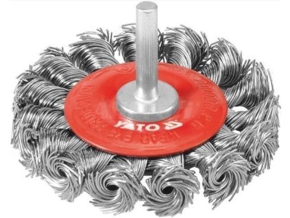 Kartáč drátěný okružní s nástavcem do vrtačky 75 mm