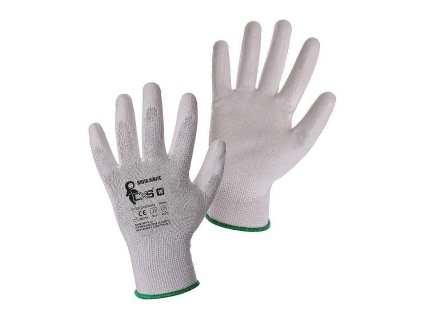 Povrstvené rukavice BRITA bílé, v. 05"