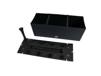 Samozavlažovací truhlík ratanový 17 l, antracit - RATO CASE