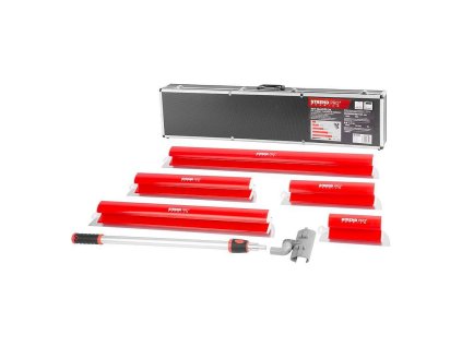 Sada hladítek Ergonomic, 250-1000 mm, 0,8-1,4 m teleskopická tyč, držák, kufr