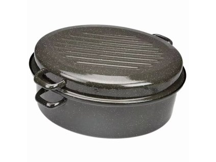 Pekáč smalt oválný 42cm 11L dvoudílný