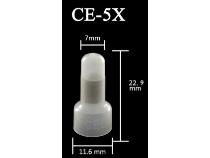Spojka-klobouček CE5X lisovací, průřez vodičů 4-6mm2