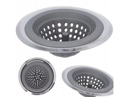 Nerezovo silikonová zátka pro umyvadlo