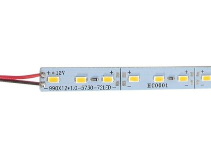 LED pásek 12mm hliníkový, bílý, 72x LED5730/m, IP20, délka 1m
