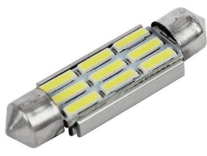 Žárovka LED SV8,5-8 sufit, 12V/3W, 9xLED7020, bílá, CANBUS, délka 42mm