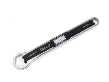Očkový klíč nastavitelný, oboustranný 15-27/5-15mm GEKO
