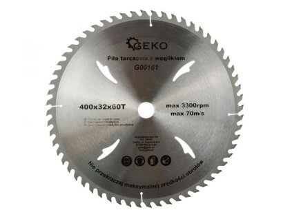 Kotouč pilový (vidiový) na dřevo 400x32x60T GEKO
