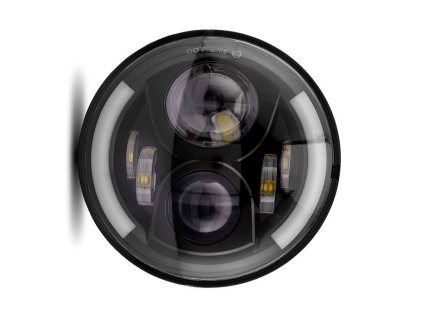 LED přední hlavní světlomet 7” s DRL 9-16V, 72W, DOT SAE, E9