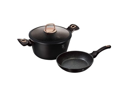 BERLINGERHAUS Sada nádobí s titanovým povrchem 3 ks Black Rose Collection BH-8167