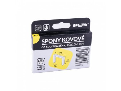 Spony kovové MasiPro do sponkovačky 10 x 10,6 mm, 1000ks v balení